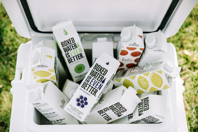 Boxed water is the best whale watching gear for an eco-friendly alternative to bottled water.