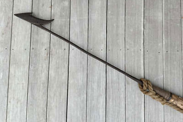 Example of a 19th century harpoon. This is an unfortunate part of Montauk's history of whale watching.